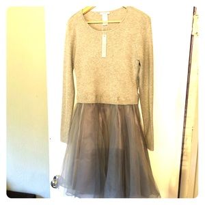 Gray sweater tutu dress